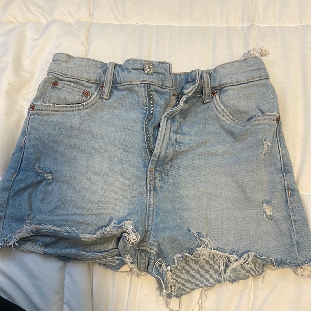 Zara light denim shorts